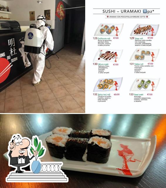 La esterno e cibo del ristorante