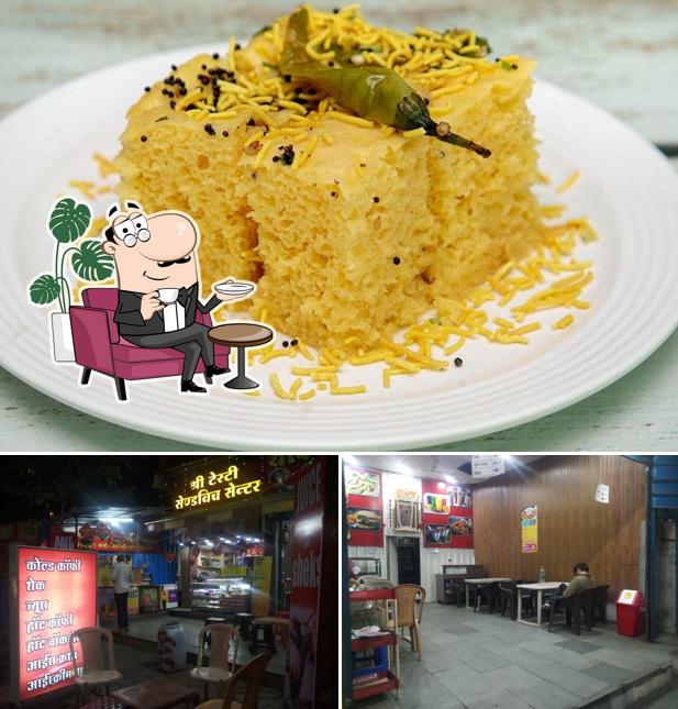 The image of interior and food at Shree Tasty Sandwich Centre
