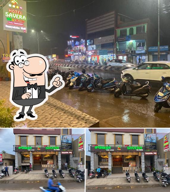 The exterior of Hotel Savera(Ondipudur)