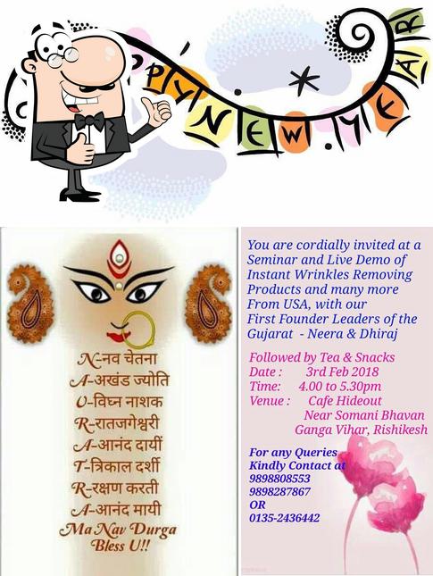 Here's a picture of HideOut Cafe, Rishikesh