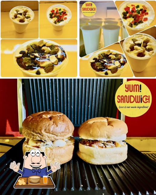 Food at Yum! Sandwich