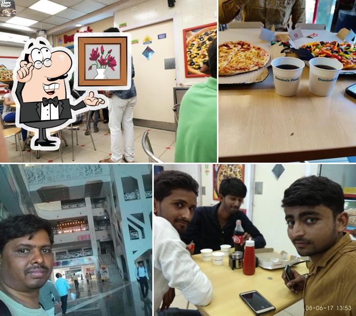 The interior of Domino's Pizza Jala Ram Nagar, Rajkot