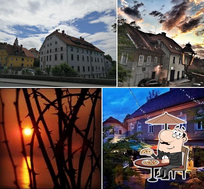 Goditi la vista dagli esterni di Terasa Bar Kranj