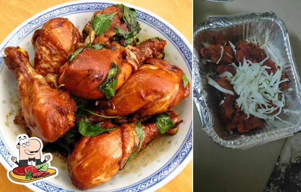 Get meat dishes at Lucky Caterers