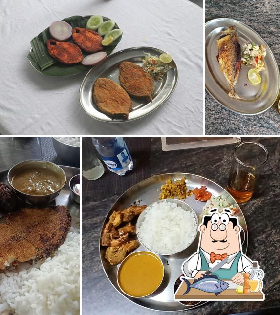 Grilled salmon at Ruchik Jiya's Roo_Chik Restaurant with Bar (Goan Home Made Food & Speciality in Goan Thali)