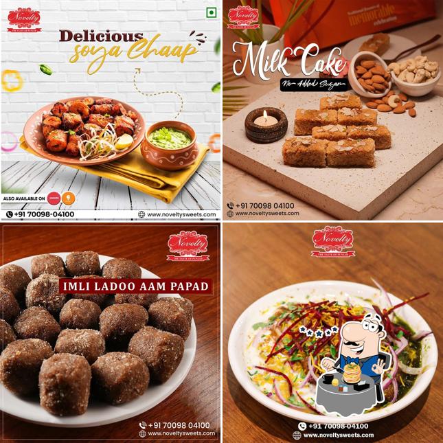 Food at Novelty Sweets & Restaurant