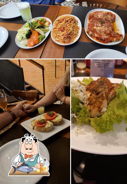 Salmão grelhado em Cantina Volpi Paralela