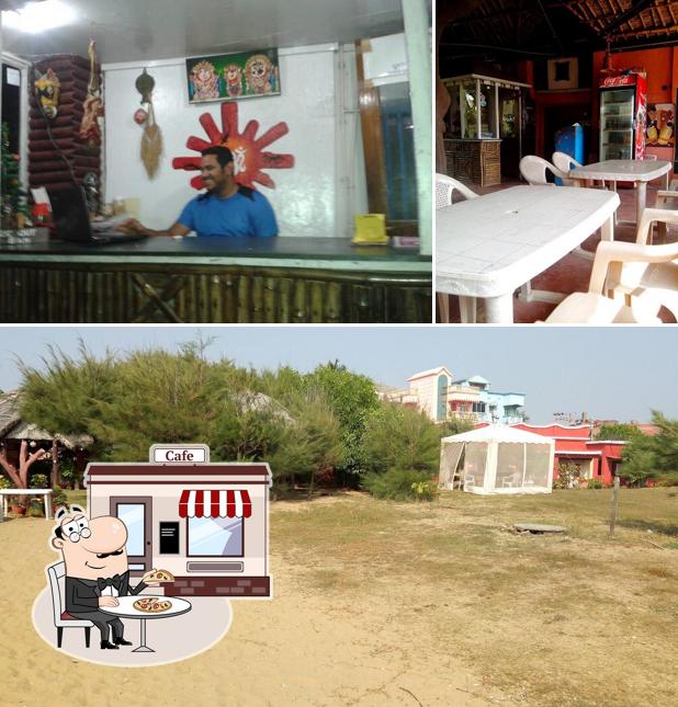 The outside area is an important feature of Pink House Hotel & Restaurant