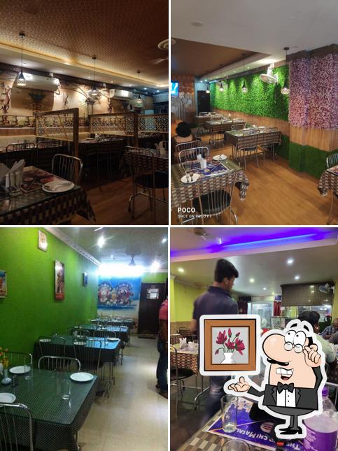 Take a seat at one of the tables at The Mirchi Masala