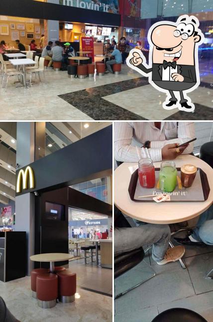 Take a seat at one of the tables at McDonald's