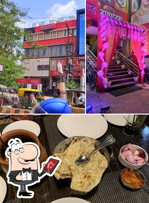Check out the image showing exterior and food at CURRY ON RESTAURANT BANQUET & SKY LOUNGE