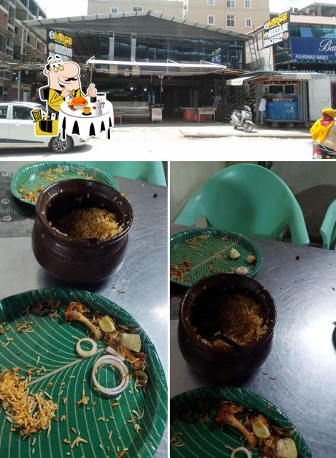 The image of food and exterior at MRCB Biryani Factory