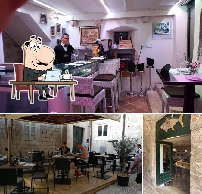 Gli interni di Bota Šare Oyster & Sushi Bar