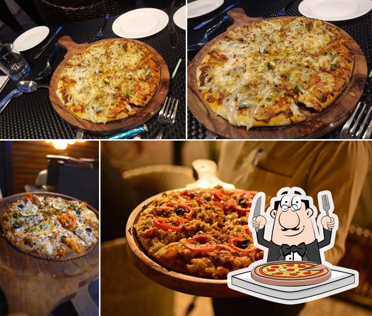 Pick pizza at The Reef Rooftop Restaurant