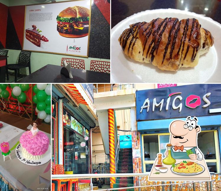 Food at Amigos Pizzeria