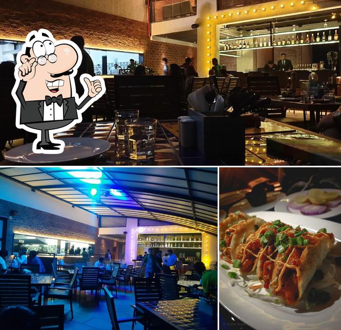 Among different things one can find interior and food at Top in Town Kitchen and Bar