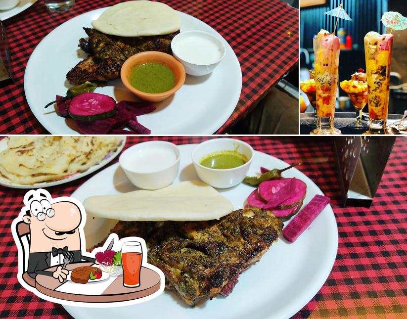 The image of Sheikh Shawarma’s dining table and beverage