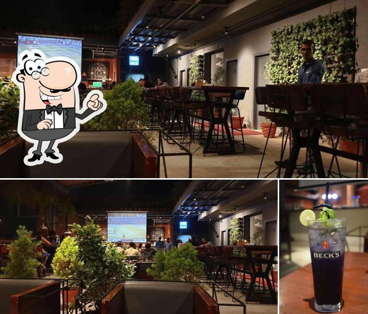 The restaurant's interior and beer