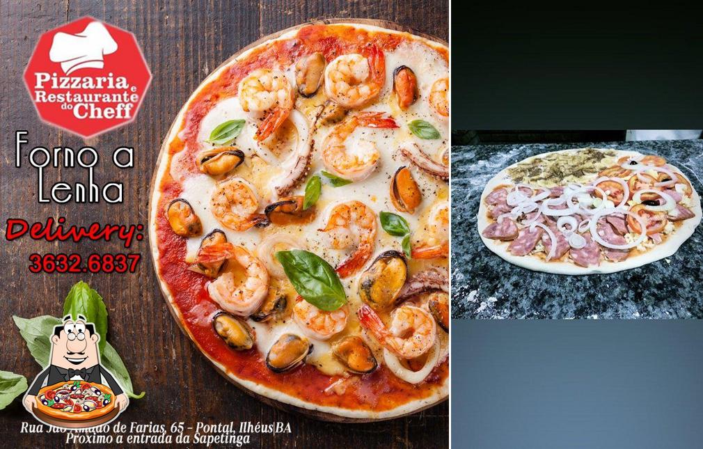 No Pizzaria & Restaurante Do Cheff, você pode desfrutar de pizza