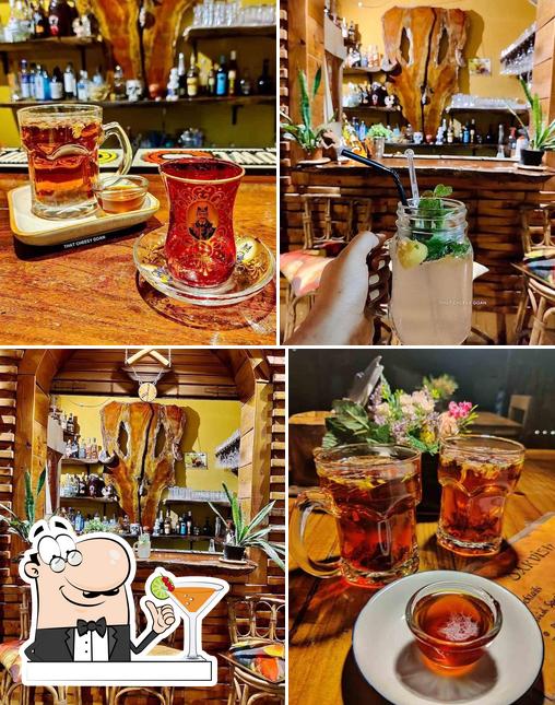 The image of Darvish’s drink and bar counter