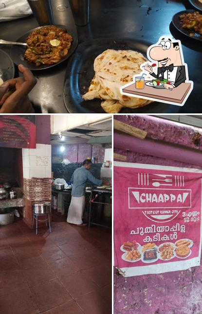 Among various things one can find food and interior at Chappa Restaurant