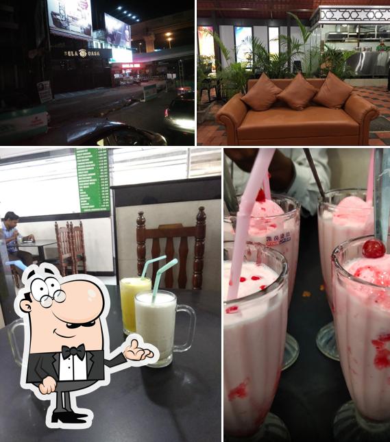 This is the picture displaying interior and drink at Hotel Sapphire