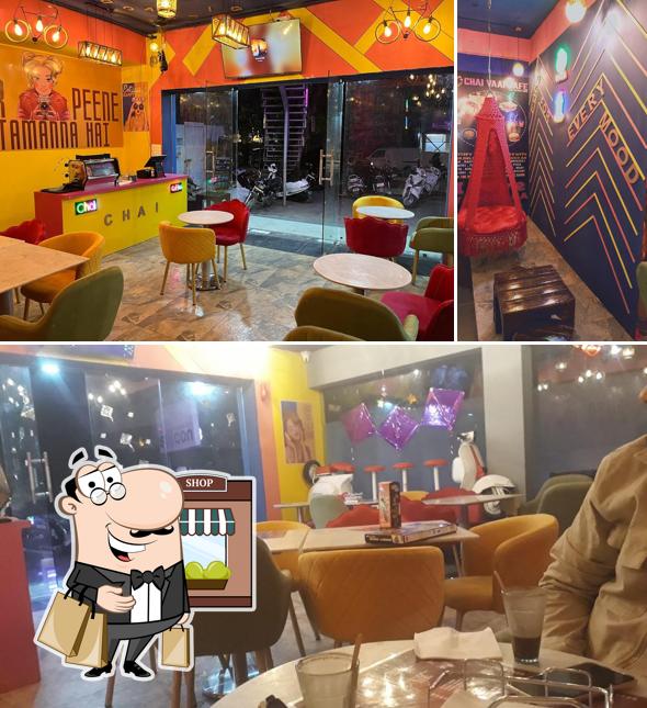 Check out the picture displaying exterior and interior at Chai vaai cafe