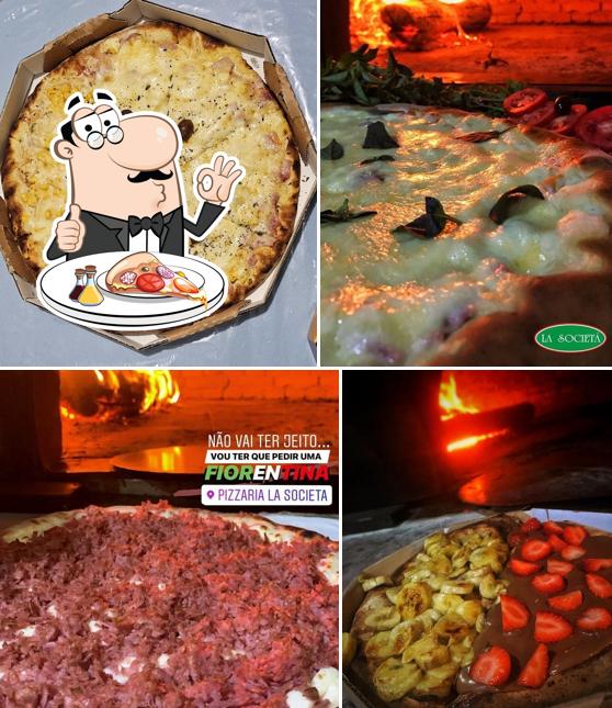 No La Societá, você pode desfrutar de pizza