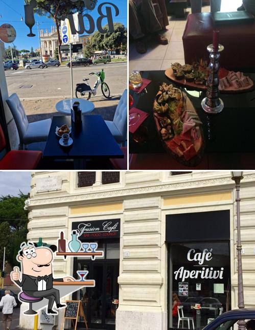 Gli interni di Fusion Cafè