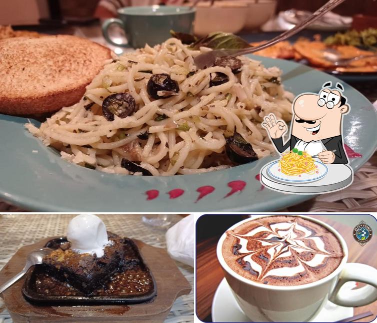 Spaghetti carbonara at Pots and Stones Coffee & Eatery