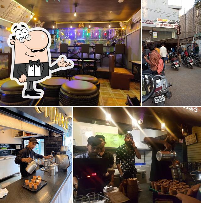 The interior of Chai Sutta Bar Indore