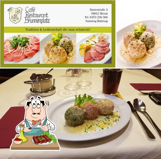 Prenditi i un pasto a base di carne a Restaurant Café Brunnenplatz