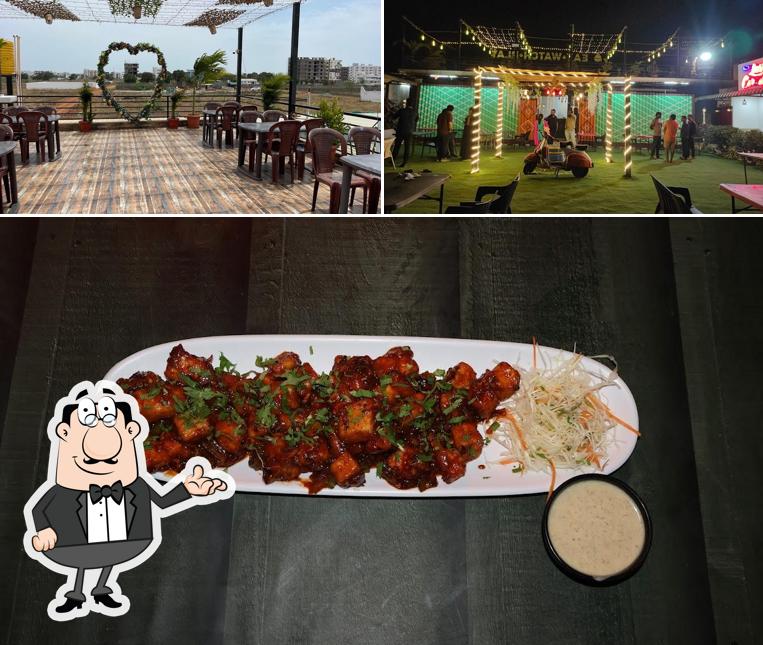 The picture of interior and food at N56 Restaurant