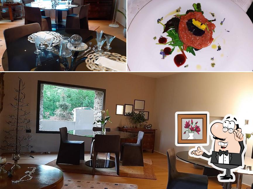 La interni e cibo del ristorante