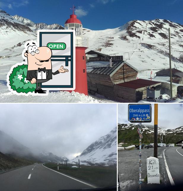 Puoi goderti l'aria fresca da seduto all'esterno di Piz Calmot