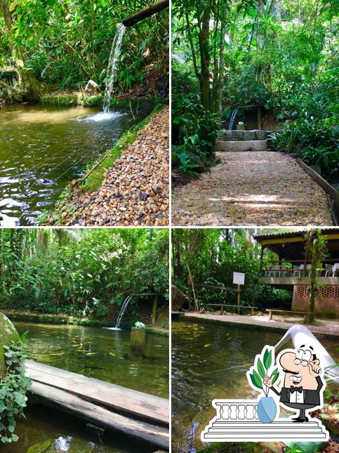 Desfrute da vista da área externa do Restaurante Truta Viva