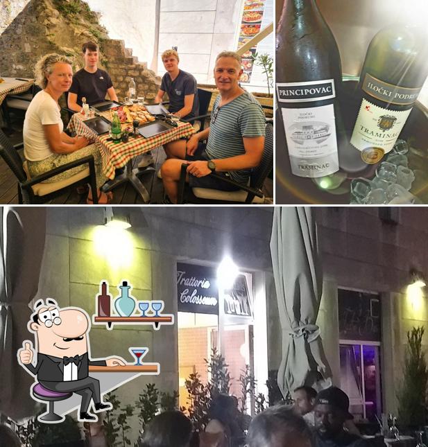 Tra le diverse cose da Trattoria Colosseum si possono trovare la interni e bevanda