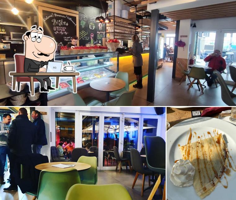 Utrip - bar bistro kavarna si caratterizza per la interni e cibo