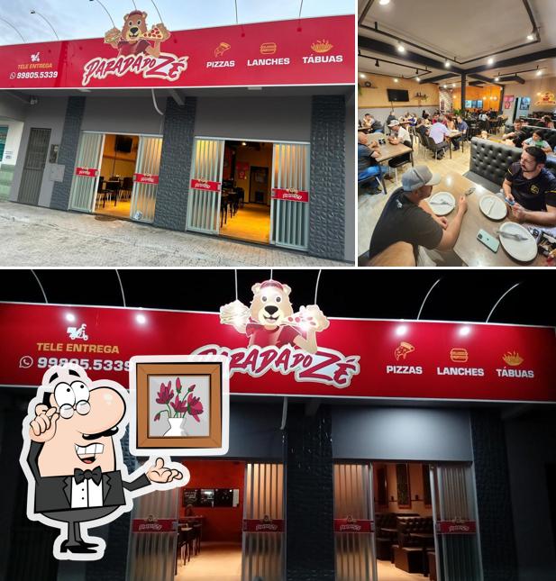 O interior do Parada do Zé Pizzas/Xis/Tábuas