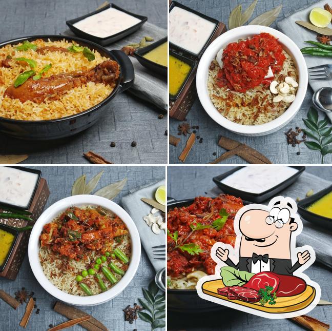 Meat meals are available at Sahukar Biryani