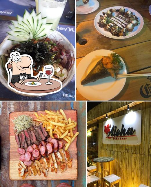 Platos en Aloha Poke Beer