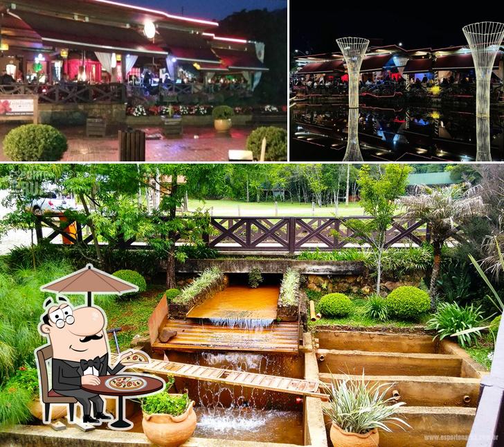 Desfrute da vista da área externa do Bar e Restaurante Boteco do Lago