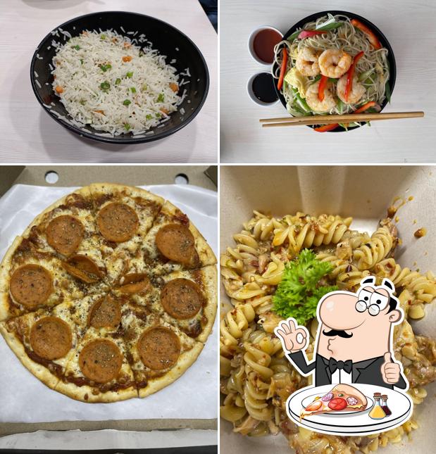 Try out pizza at The Lobster Kitchen