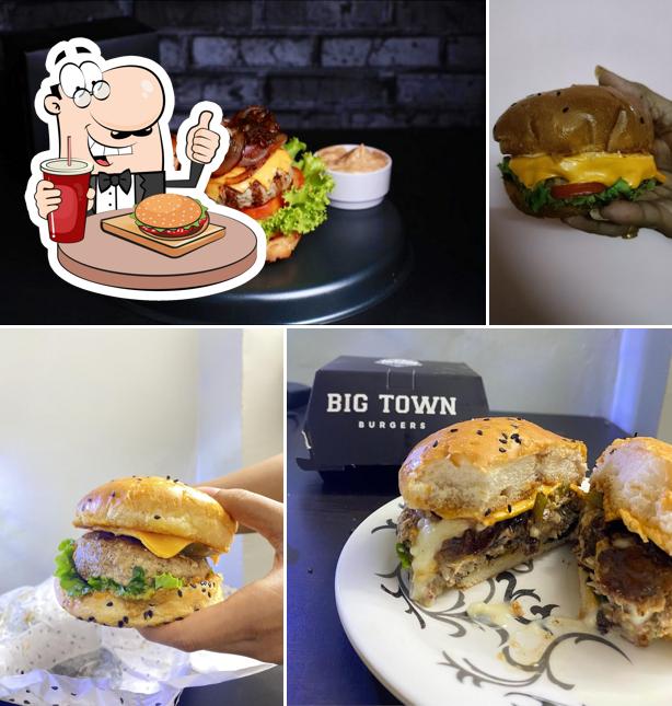 Order a burger at Big Town Burgers