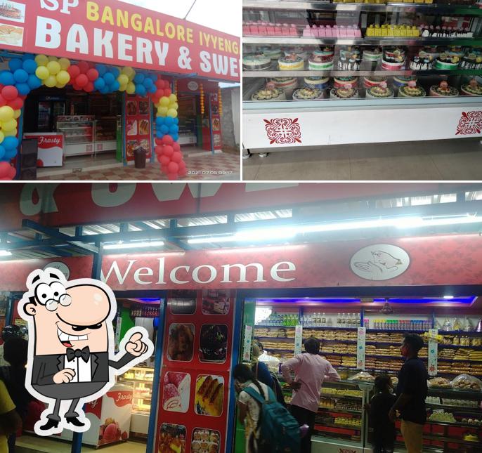 The interior of SP banglore ayyengar bakery and sweets