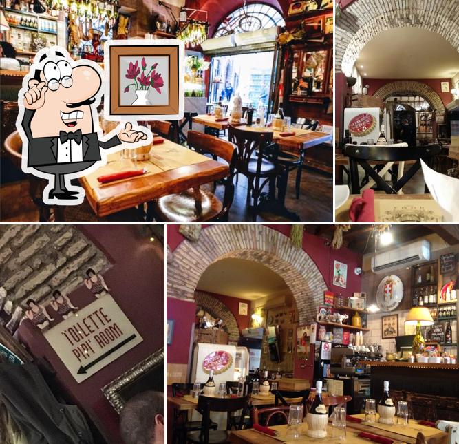 Gli interni di Cantina e Cucina