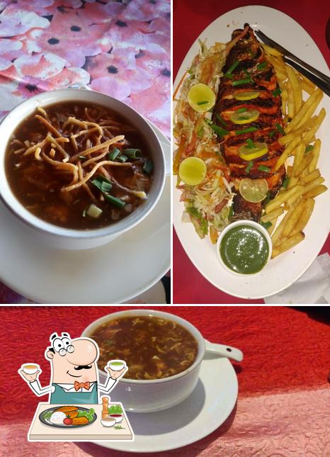 Food at Domnick beach shack