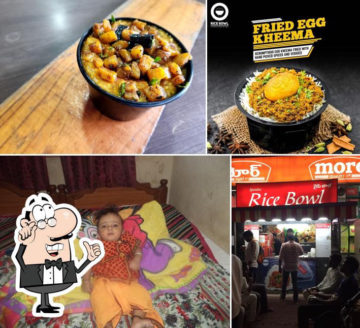 The image of interior and food at Rice Bowl