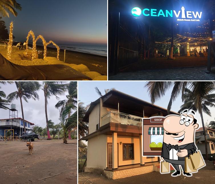 The outside part is an important feature of oceanview beach house and cafe