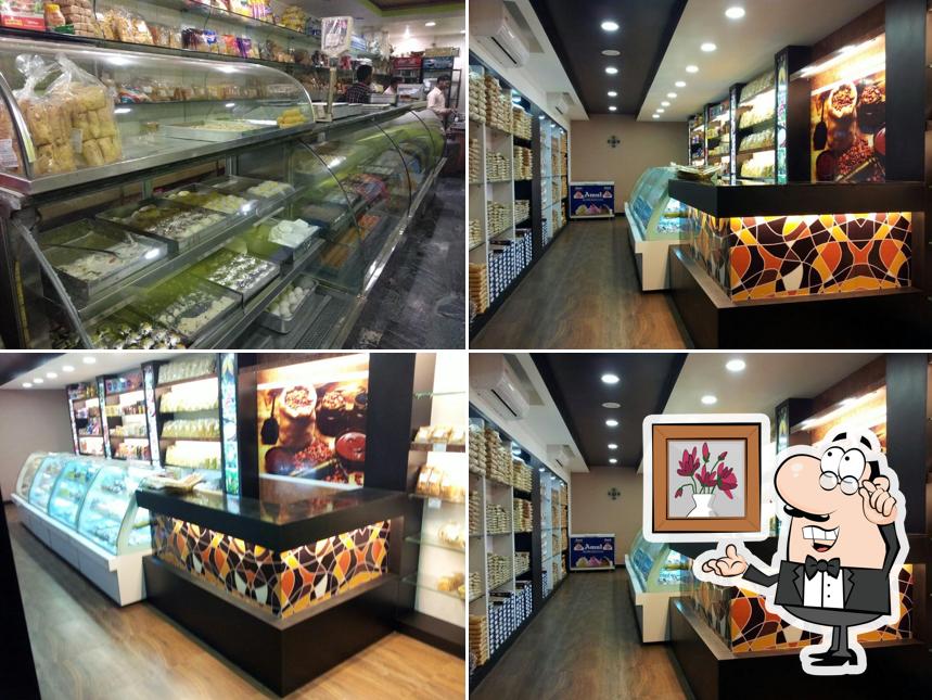 The interior of Shri Shyam Bakers,sweets and namkeen